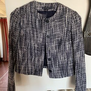 Brooks Brothers woven cotton/linen blend fully lined jacket